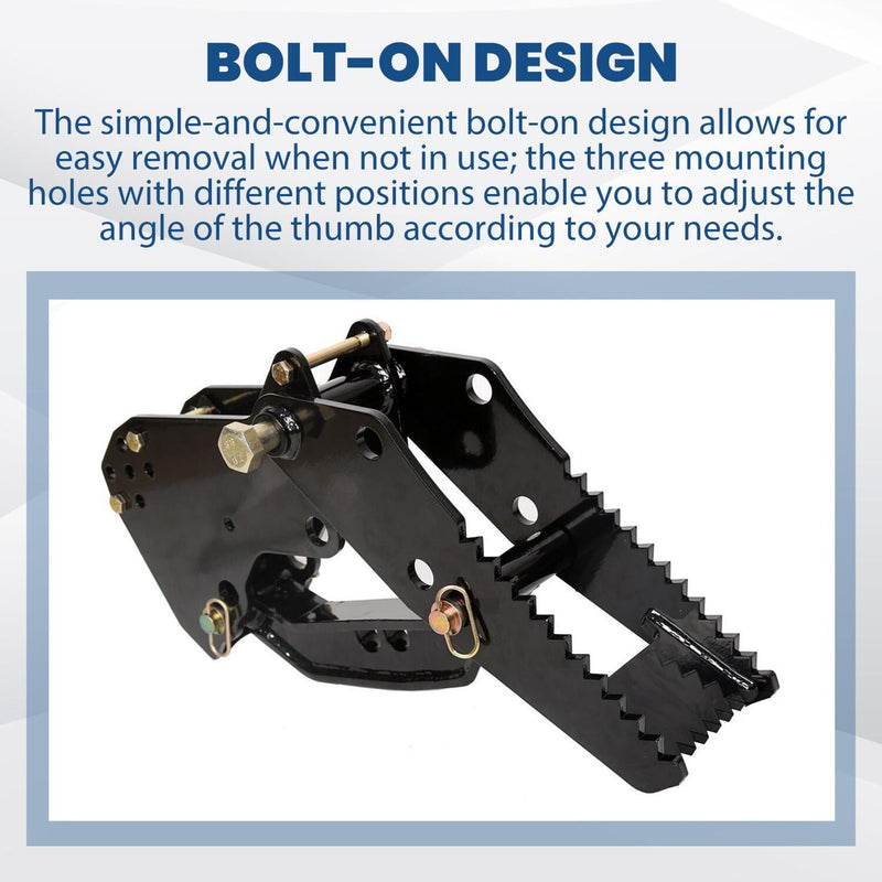 DURAFORCE Backhoe Thumb Excavator Universal Claw Tractor For Kubota Mahindra Attachment