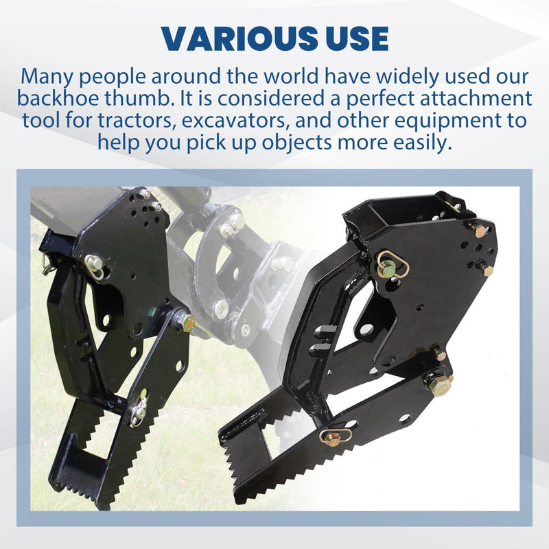 DURAFORCE Backhoe Thumb Excavator Universal Claw Tractor For Kubota Mahindra Attachment