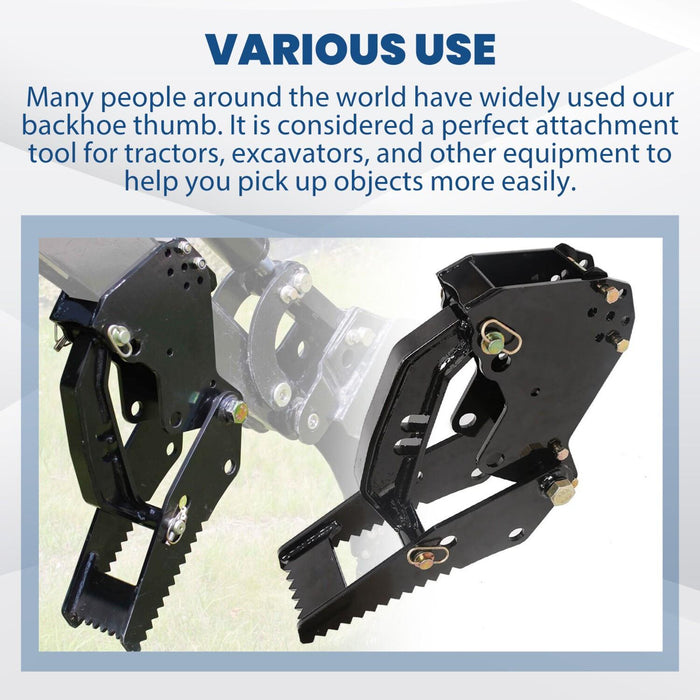 DURAFORCE Backhoe Thumb Excavator Universal Claw Tractor For Kubota Mahindra Attachment