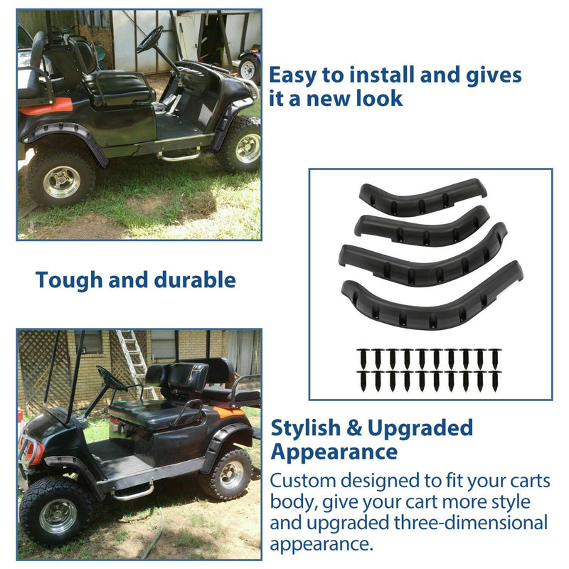 DURAFORCE For Yamaha G14,G16,G19,G20,G22 Models Golf Cart Fender Flares W/ Hardware