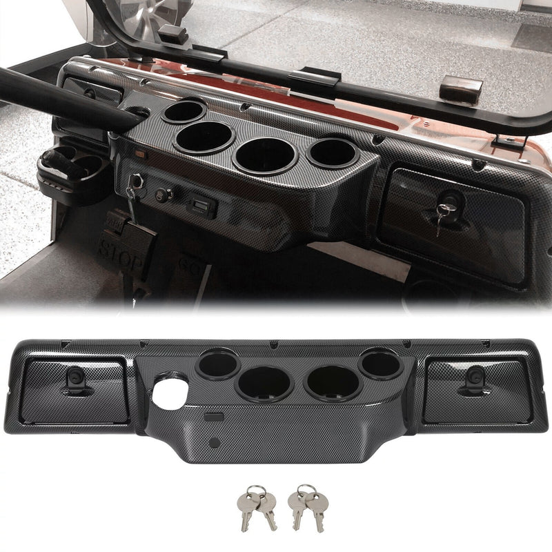 DURAFORCE For 1982-Up Club Car DS Golf Cart Carbon Style Dash DashBoard Cover Cup Holders