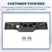 DURAFORCE For 1982-Up Club Car DS Golf Cart Carbon Style Dash DashBoard Cover Cup Holders