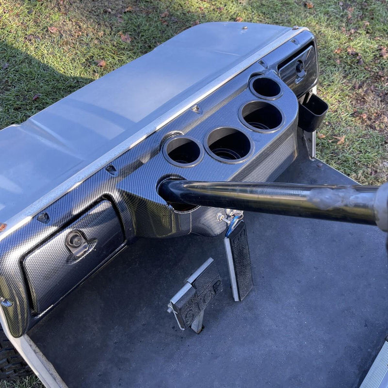DURAFORCE For 1982-Up Club Car DS Golf Cart Carbon Style Dash DashBoard Cover Cup Holders
