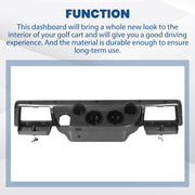 DURAFORCE For 1982-Up Club Car DS Golf Cart Carbon Style Dash DashBoard Cover Cup Holders