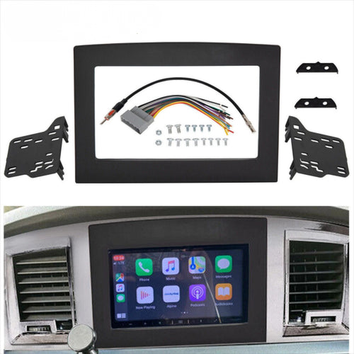 DURAFORCE Radio Double Din Install Dash Stereo Kit For Dodge Ram 1500 2500 06 07 08 09 10