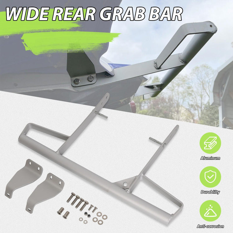 DURAFORCE Rear Aluminum Wide Grab Bar Bumper For Yamaha 2006-2024 Raptor 700 700R YFM700