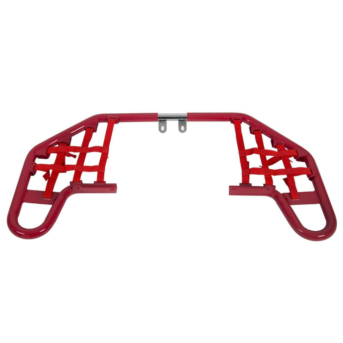 DURAFORCE For YAMAHA WARRIOR 350 YFM350X 1987-2004 Red Nerf Bars w/ Nets Aluminum
