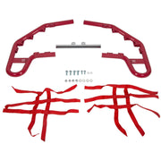 DURAFORCE For YAMAHA WARRIOR 350 YFM350X 1987-2004 Red Nerf Bars w/ Nets Aluminum
