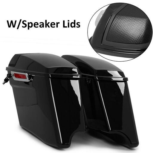 DURAFORCE 4" Stretched Hard SaddleBags 5x7 Speaker Lids For Harley Street Road Glide 2014+