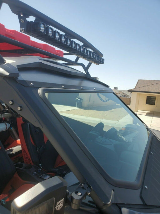 DURAFORCE Full Glass Windshield Black W/O wiper For 2017-up Can Am Maverick X3