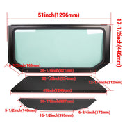 DURAFORCE Full Glass Windshield Black W/O wiper For 2017-up Can Am Maverick X3