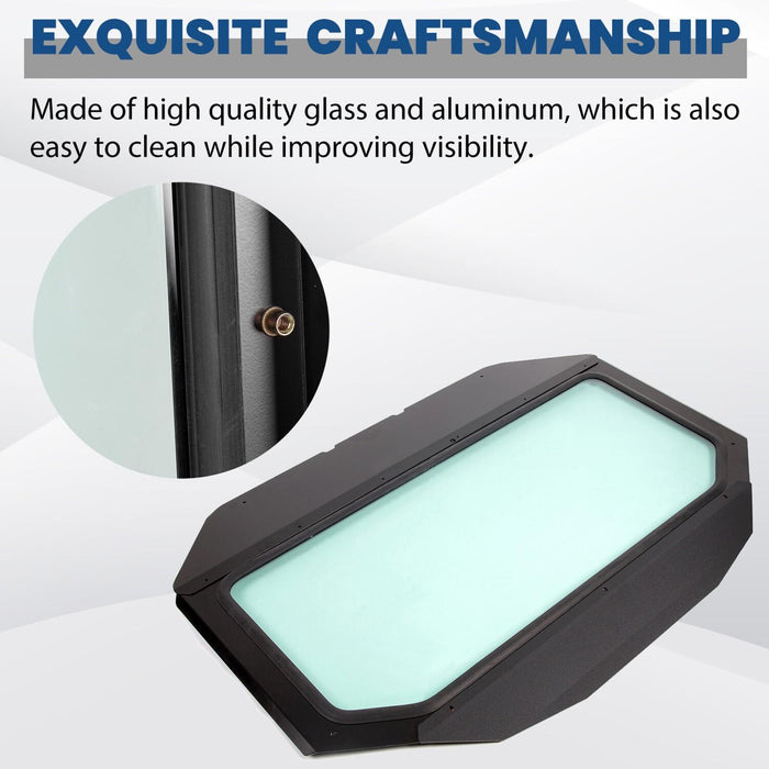 DURAFORCE Full Glass Windshield Black W/O wiper For 2017-up Can Am Maverick X3