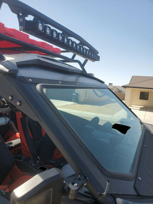 DURAFORCE Full Glass Windshield Black W/O wiper For 2017-up Can Am Maverick X3