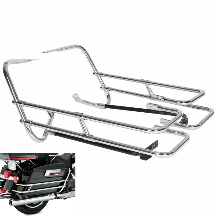 DURAFORCE Saddle Bag Saddlebag Guard Rail Bracket For 97-08 Harley Road King Electra Glide