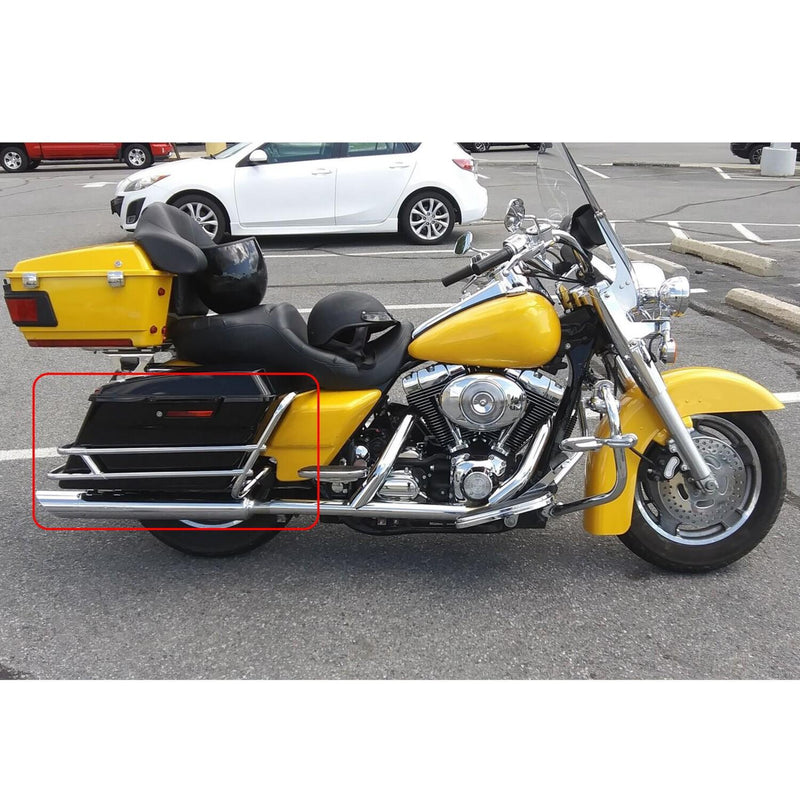 DURAFORCE Saddle Bag Saddlebag Guard Rail Bracket For 97-08 Harley Road King Electra Glide