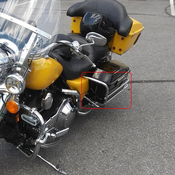 DURAFORCE Saddle Bag Saddlebag Guard Rail Bracket For 97-08 Harley Road King Electra Glide