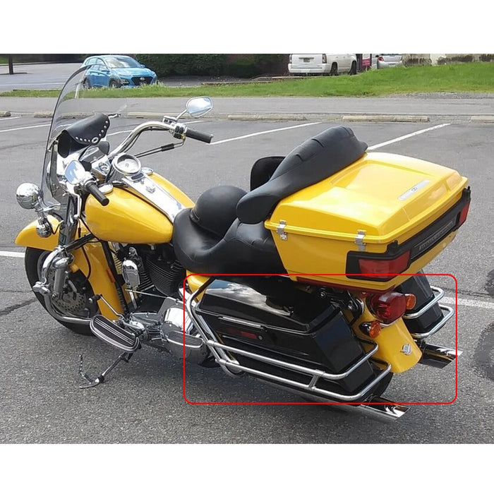 DURAFORCE Saddle Bag Saddlebag Guard Rail Bracket For 97-08 Harley Road King Electra Glide