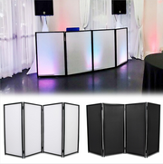 DURAFORCE Portable DJ Event Facade White Black Scrim Metal Frame Booth + Travel Bag Case
