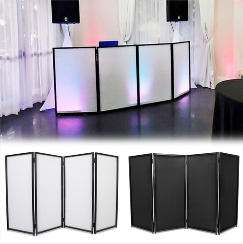 DURAFORCE Portable DJ Event Facade White Black Scrim Metal Frame Booth + Travel Bag Case