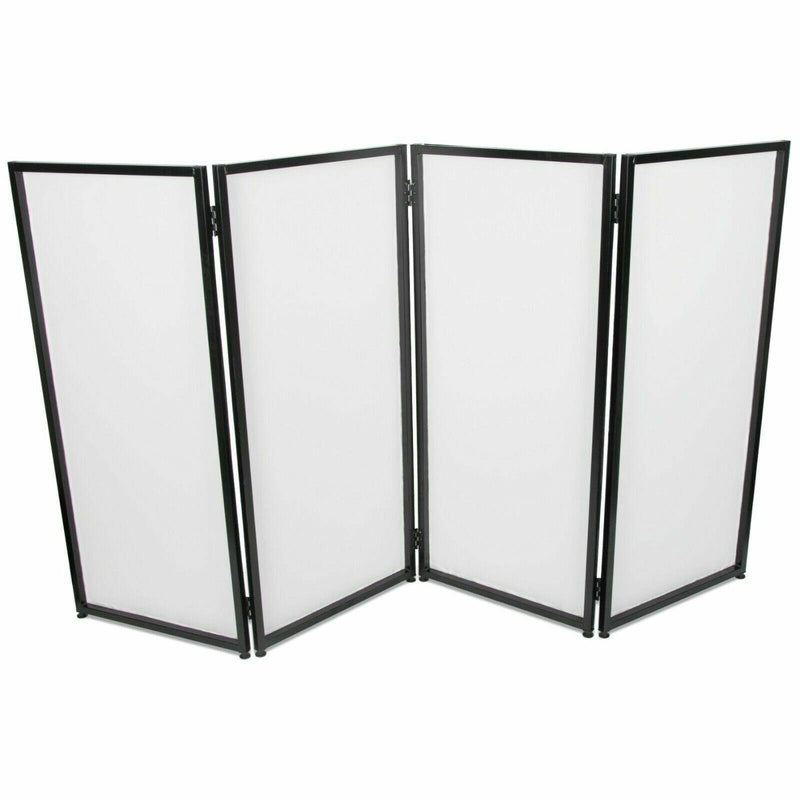 DURAFORCE Portable DJ Event Facade White Black Scrim Metal Frame Booth + Travel Bag Case