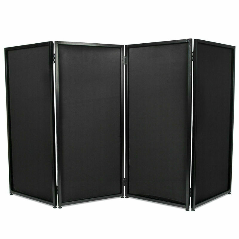 DURAFORCE Portable DJ Event Facade White Black Scrim Metal Frame Booth + Travel Bag Case