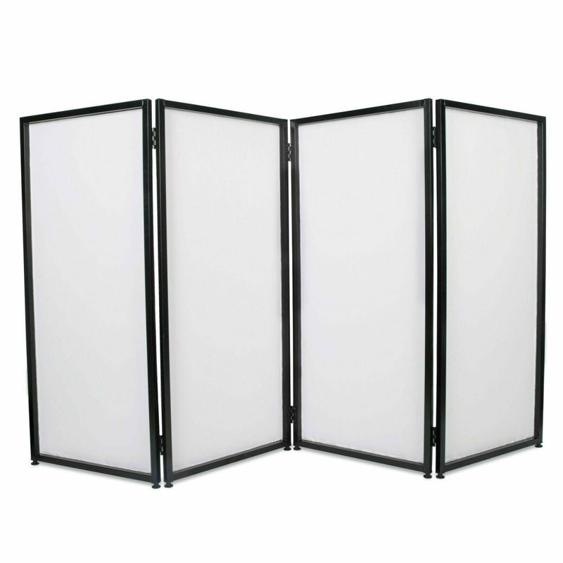 DURAFORCE Portable DJ Event Facade White Black Scrim Metal Frame Booth + Travel Bag Case