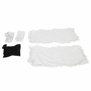 DURAFORCE Portable DJ Event Facade White Black Scrim Metal Frame Booth + Travel Bag Case