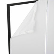 DURAFORCE Portable DJ Event Facade White Black Scrim Metal Frame Booth + Travel Bag Case