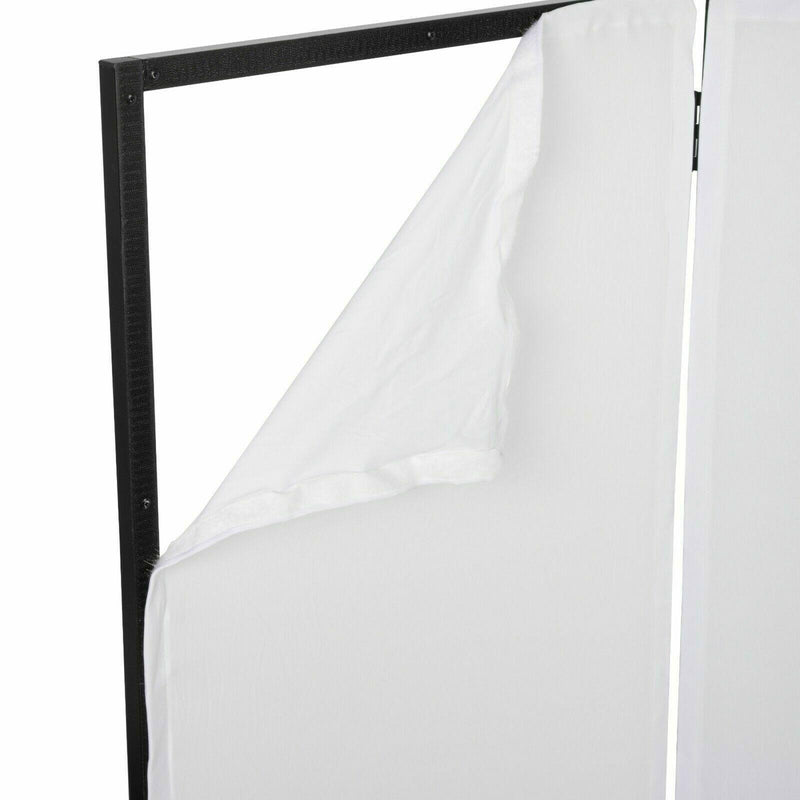 DURAFORCE Portable DJ Event Facade White Black Scrim Metal Frame Booth + Travel Bag Case