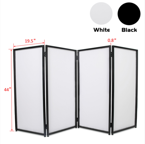 DURAFORCE Portable DJ Event Facade White Black Scrim Metal Frame Booth + Travel Bag Case