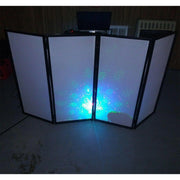 DURAFORCE Portable DJ Event Facade White Black Scrim Metal Frame Booth + Travel Bag Case