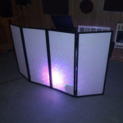 DURAFORCE Portable DJ Event Facade White Black Scrim Metal Frame Booth + Travel Bag Case