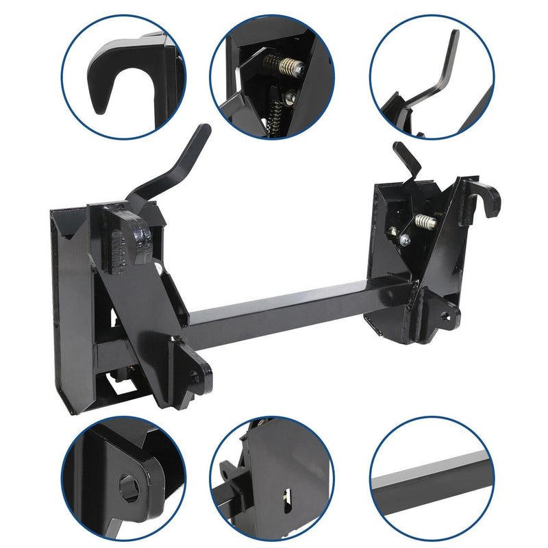 DURAFORCE 4000LBS Quick Tach Conversion Adapter Plate Attach For Global John Deere Loader