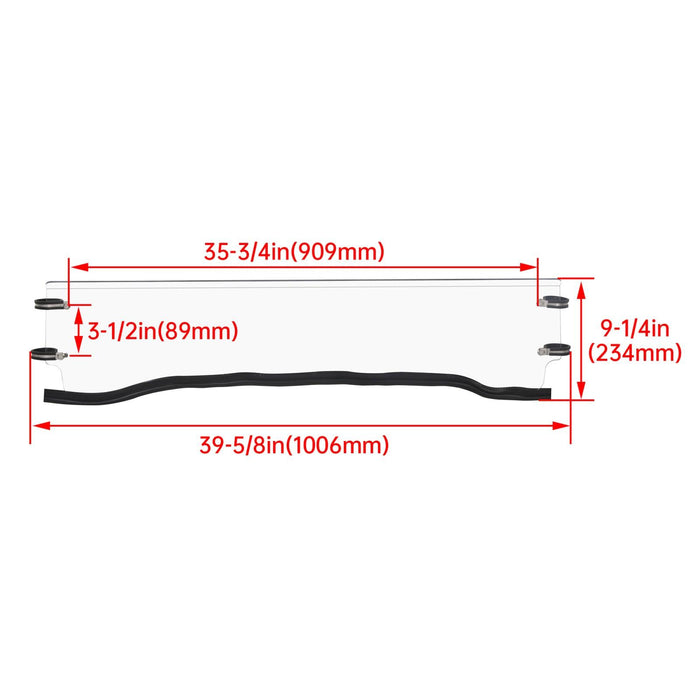 DURAFORCE Clear Half Windshield For Polaris RZR 570/ 800/ /900 RZR XP Models 2/4 Seats