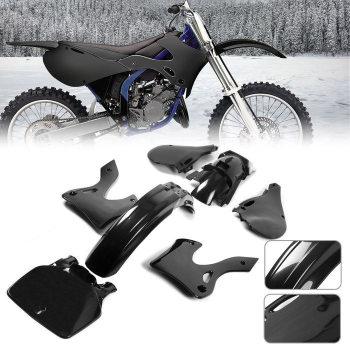 DURAFORCE Black Restyle Plastic Kit Fairing Bodywork For KAWASAKI KX125 KX250 1999-2002