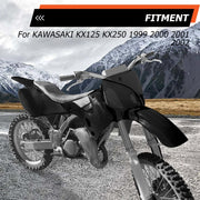 DURAFORCE Black Restyle Plastic Kit Fairing Bodywork For KAWASAKI KX125 KX250 1999-2002