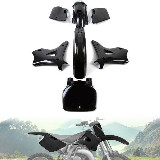 DURAFORCE Black Complete Plastic Bodywork kit For KAWASAKI KX125 KX250 1994 1995 1996-1998