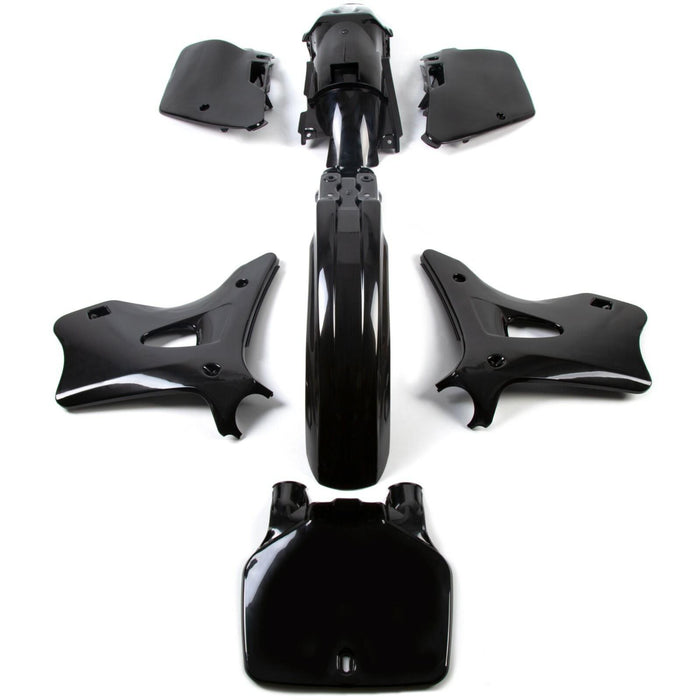 DURAFORCE Black Complete Plastic Bodywork kit For KAWASAKI KX125 KX250 1994 1995 1996-1998