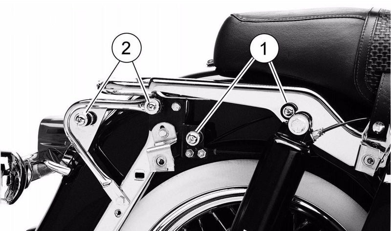 DURAFORCE Quick Detach 2 up Luggage Trunk Rack + Docking Kits For Harley 97-08 Touring