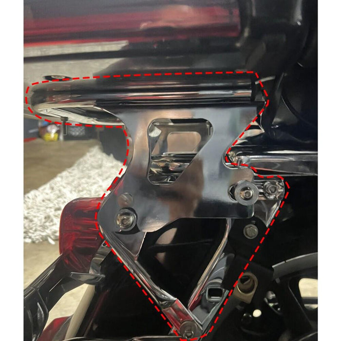 DURAFORCE Quick Detach 2 up Luggage Trunk Rack + Docking Kits For Harley 97-08 Touring