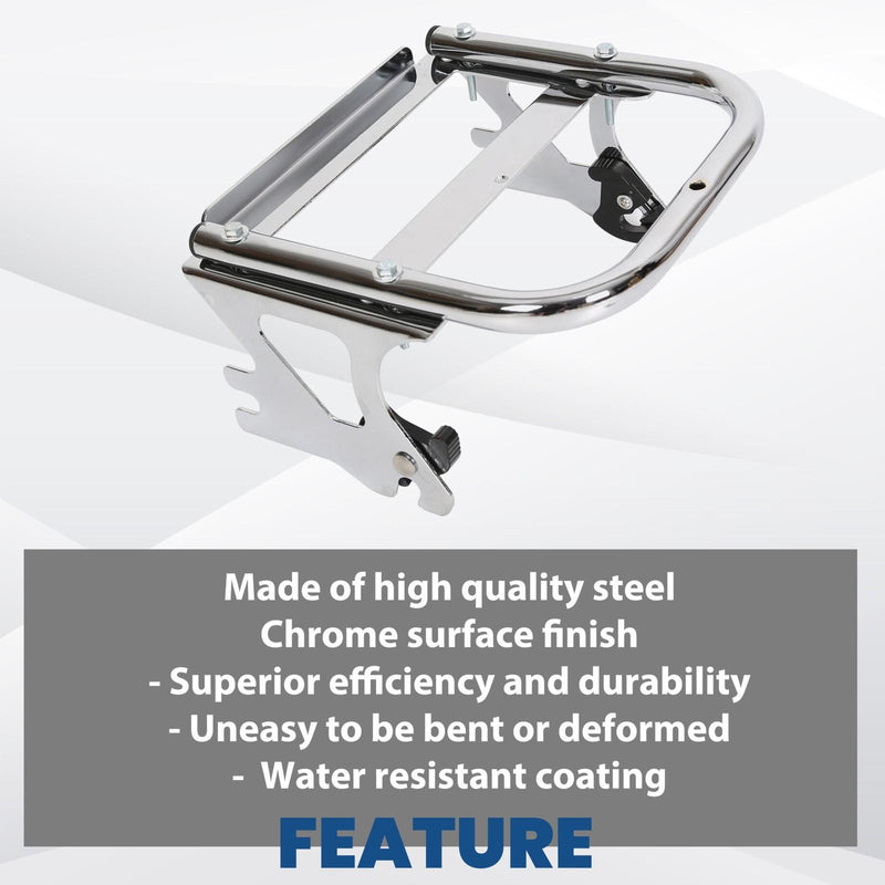 DURAFORCE Quick Detach 2 up Luggage Trunk Rack + Docking Kits For Harley 97-08 Touring