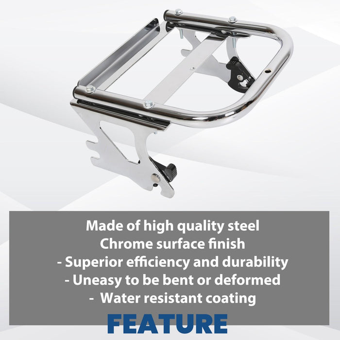 DURAFORCE Quick Detach 2 up Luggage Trunk Rack + Docking Kits For Harley 97-08 Touring