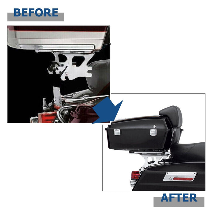 DURAFORCE Quick Detach 2 up Luggage Trunk Rack + Docking Kits For Harley 97-08 Touring