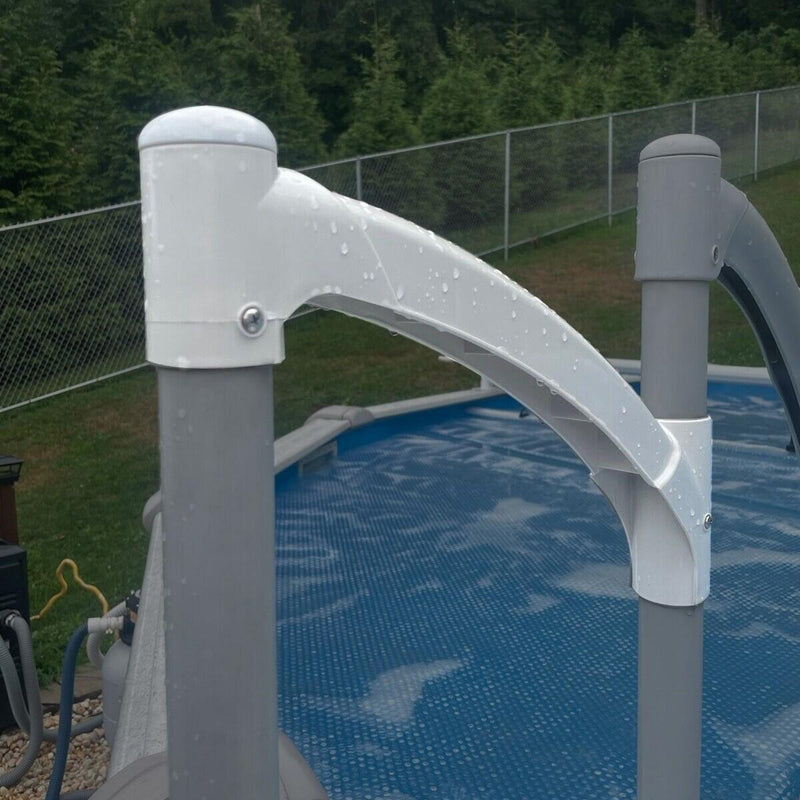 DURAFORCE Short Handrail For Above Ground BiltMor Swimming Pool Step White New 1PC