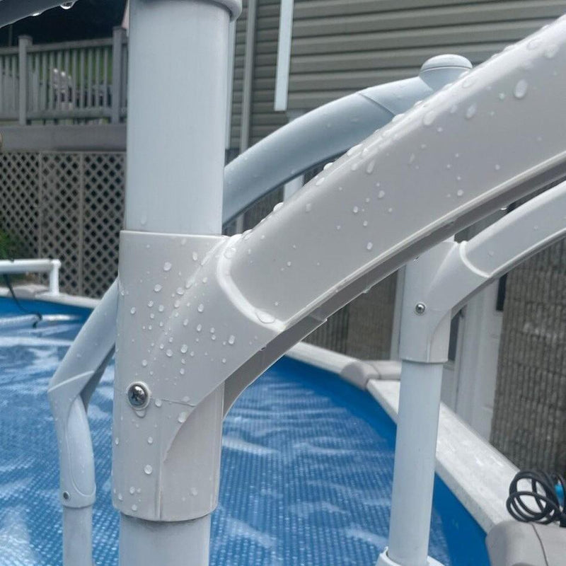 DURAFORCE Short Handrail For Above Ground BiltMor Swimming Pool Step White New 1PC