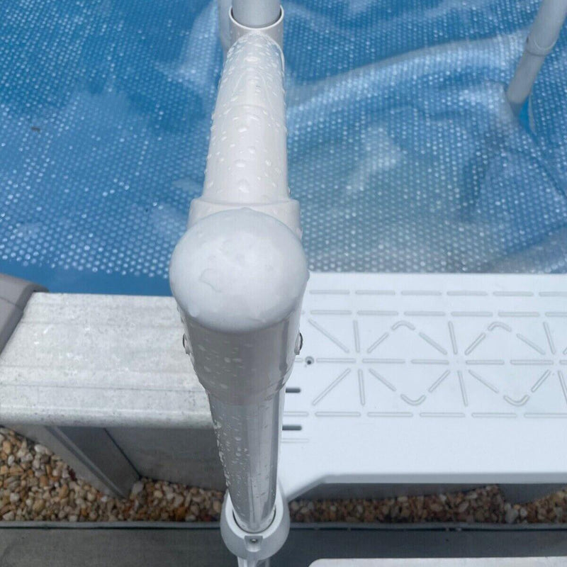 DURAFORCE Short Handrail For Above Ground BiltMor Swimming Pool Step White New 1PC