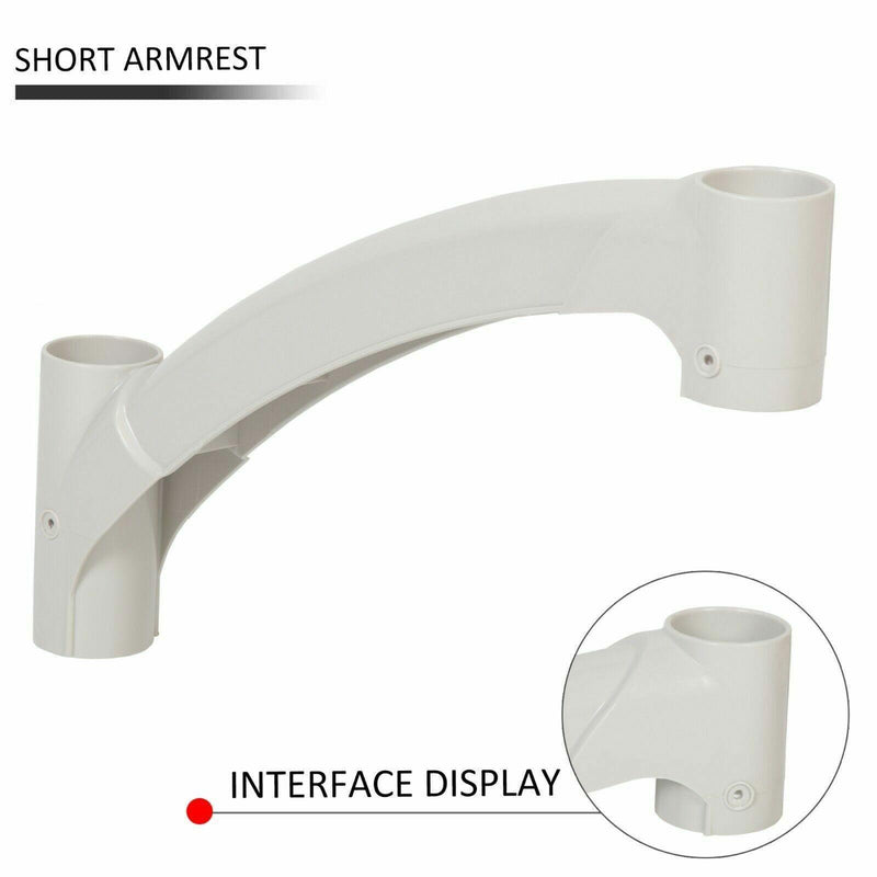 DURAFORCE Short Handrail For Above Ground BiltMor Swimming Pool Step White New 1PC