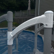 DURAFORCE Short Handrail For Above Ground BiltMor Swimming Pool Step White New 1PC
