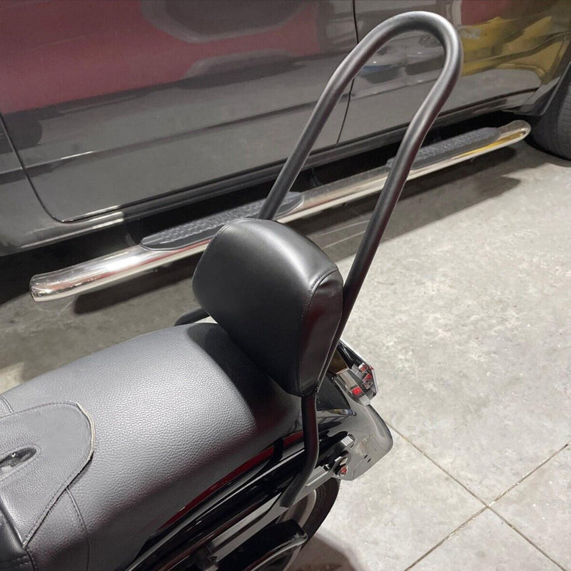 DURAFORCE Detachable Tall Sissy Bar Upright Backrest Pad For Harley Softail 06-17 Fat Boy