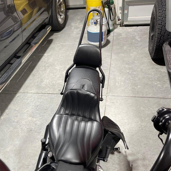 DURAFORCE Detachable Tall Sissy Bar Upright Backrest Pad For Harley Softail 06-17 Fat Boy